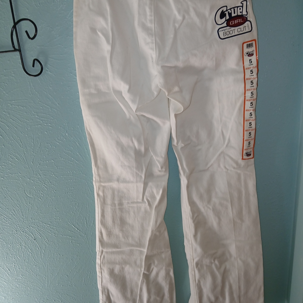 Cruel Girl White Boot Cut Pants